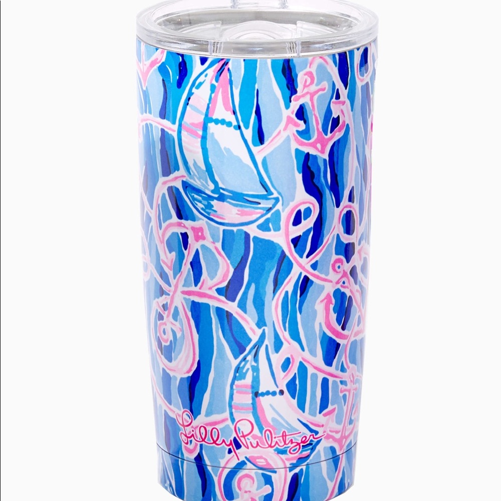 NEW 1 Lilly Pulitzer Travel Tumbler Reel Nauti